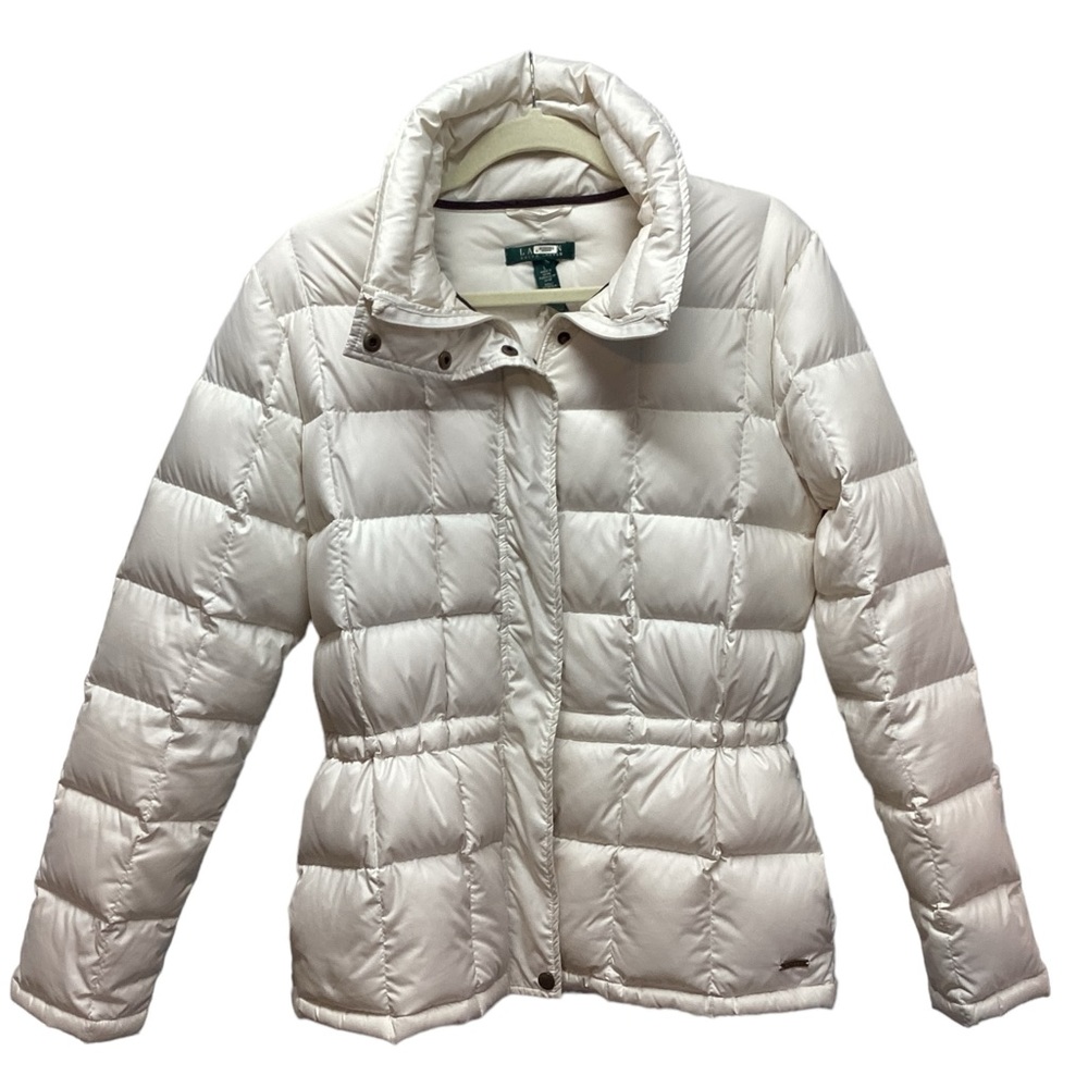 Lauren Ralph Lauren down puffer jacket. Off white. Size Large